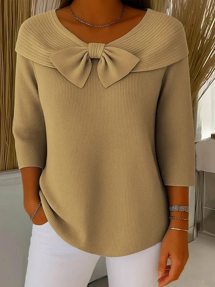 Tivella | Sweater with Bow and Round Neckline