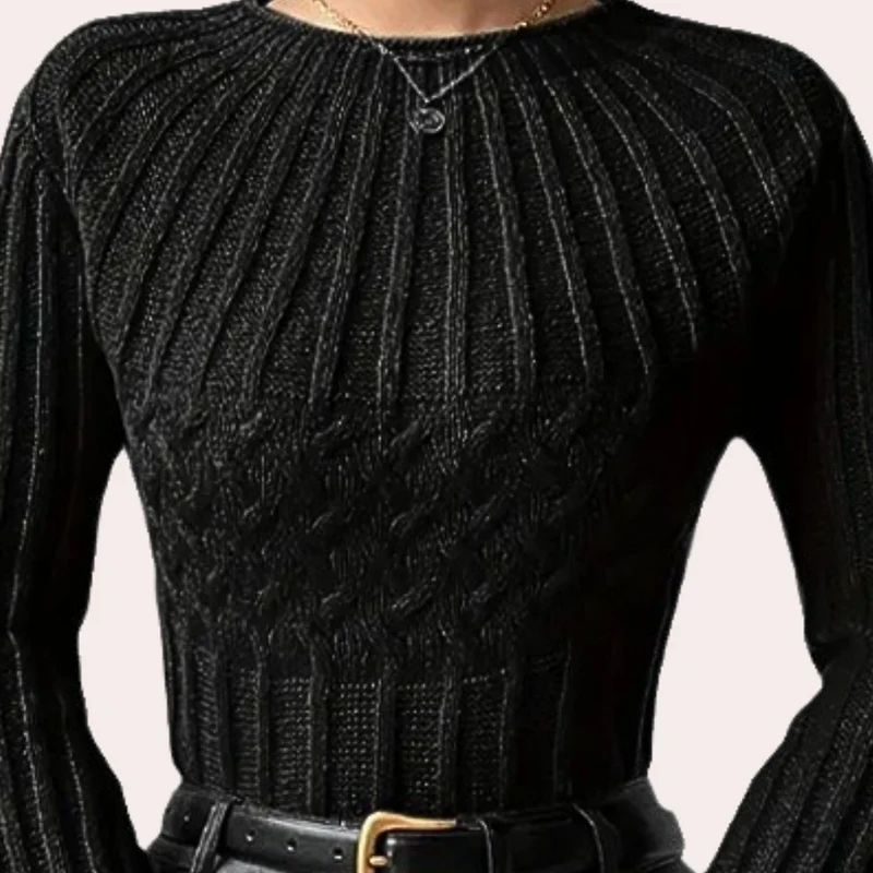 DENISE - Pull Moderne à Manches Évasées pour Femme
