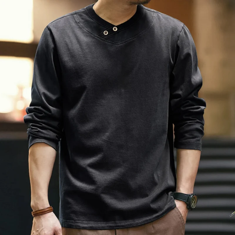 LUCIUS - T-shirt à manches longues sobre pour hommes