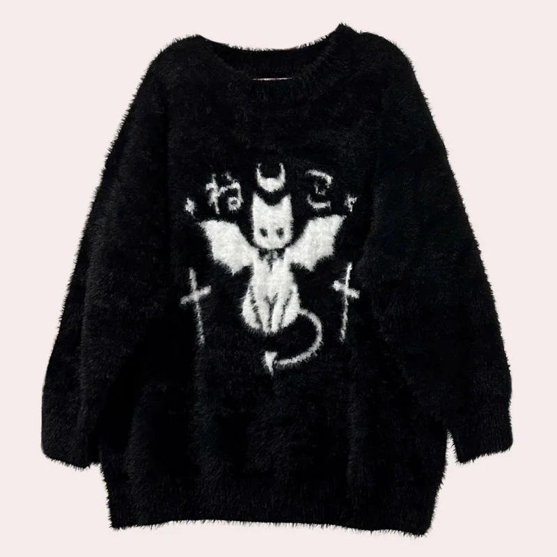 TARSHA - Pull Mi-long Classique pour Femmes