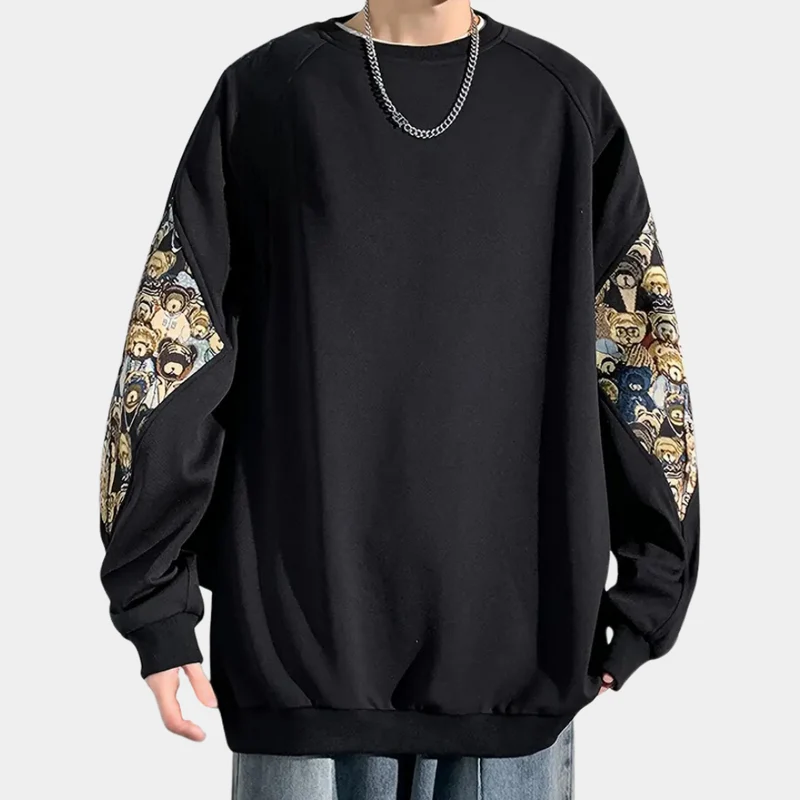 DIMAS - Sweat-shirt Masculin Imprimé Ours Original