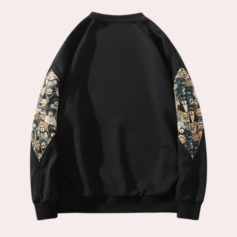 DIMAS - Sweat-shirt Masculin Imprimé Ours Original
