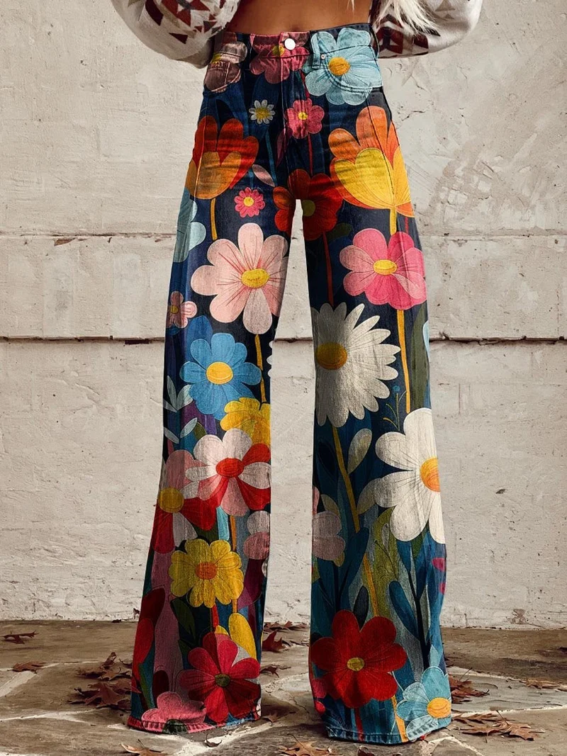 Léna - Pantalon Large Floral