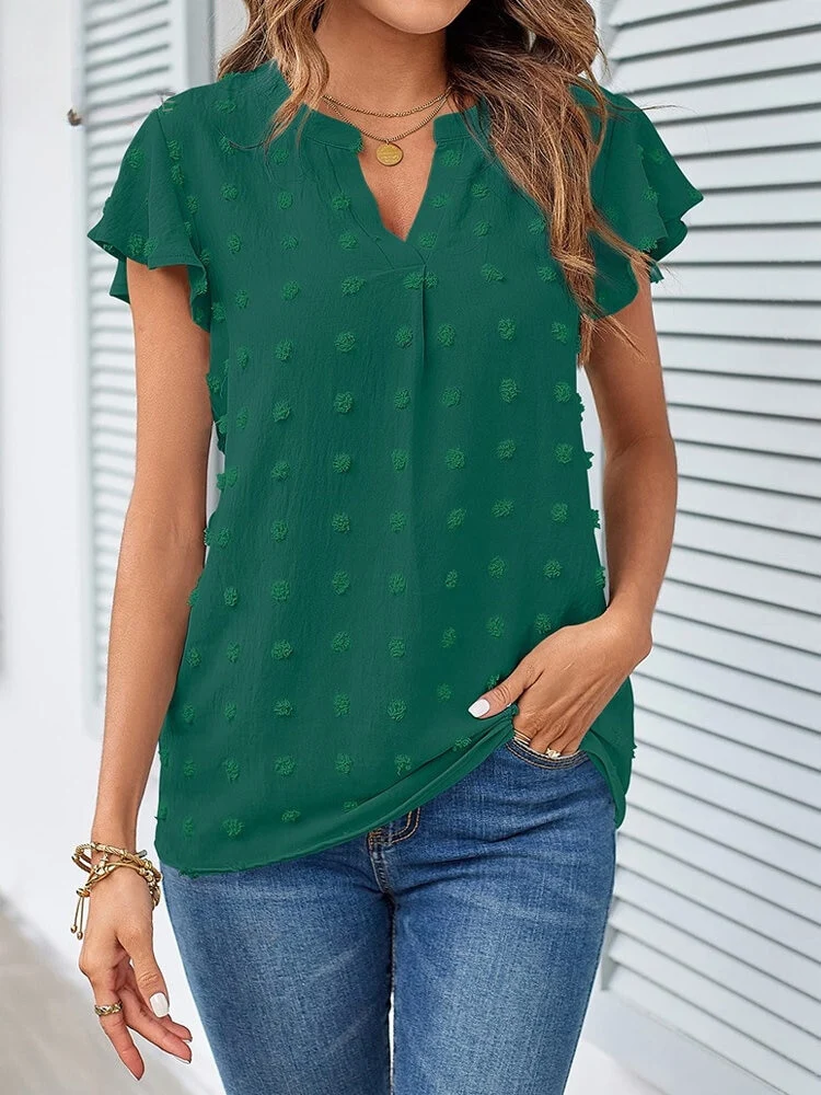 DELACROIX | Blouse Chic en Patchwork avec Volants Kari