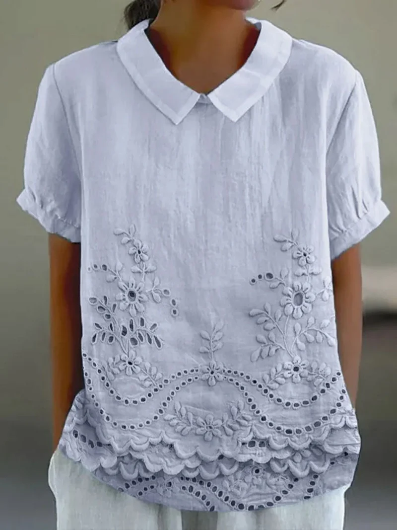 Lucieanne | Chemise Brodée Florale