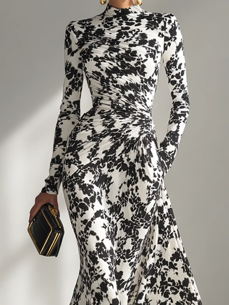 Damiana | Robe enveloppante en mélange stretch