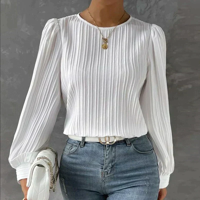 Lila - Élégante Chemise Plissée