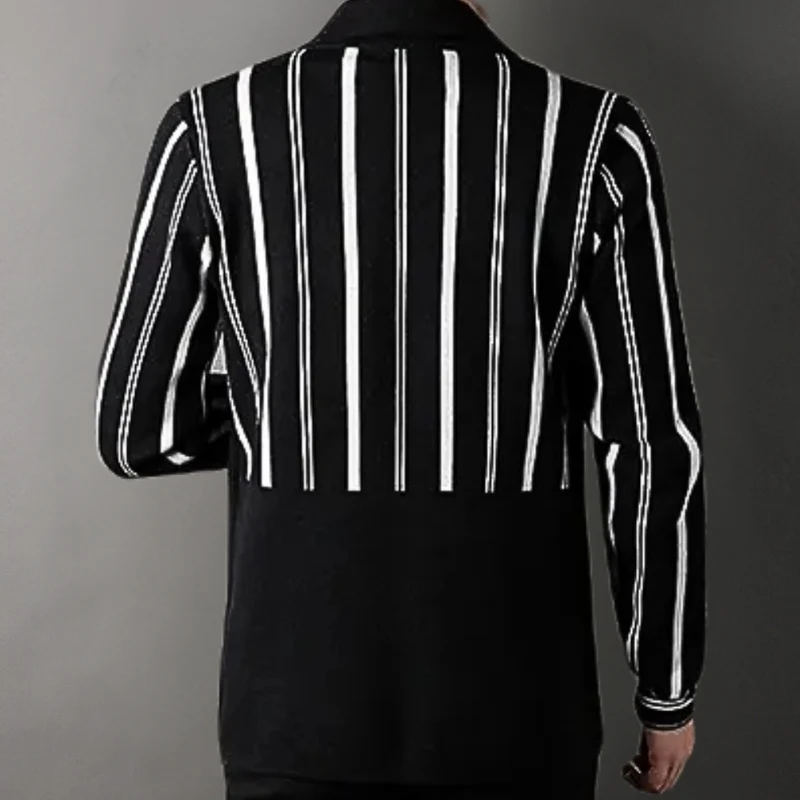 EMILIO - Gilet Rayé Chic pour Hommes en Style Décontracté