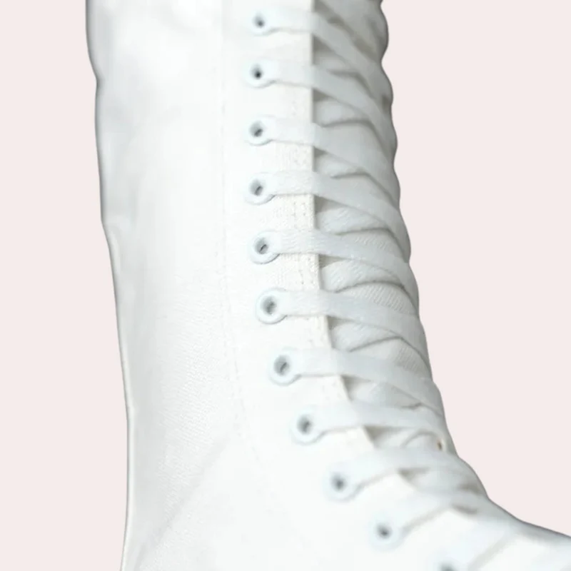 AMABELLE - Bottes Élevées en Dentelle A la mode pour Femmes