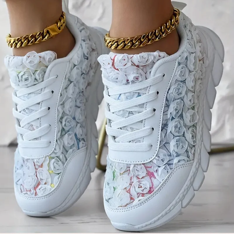 REBEKAH - Chaussures Classe en 3D pour Femmes avec Motif Floral