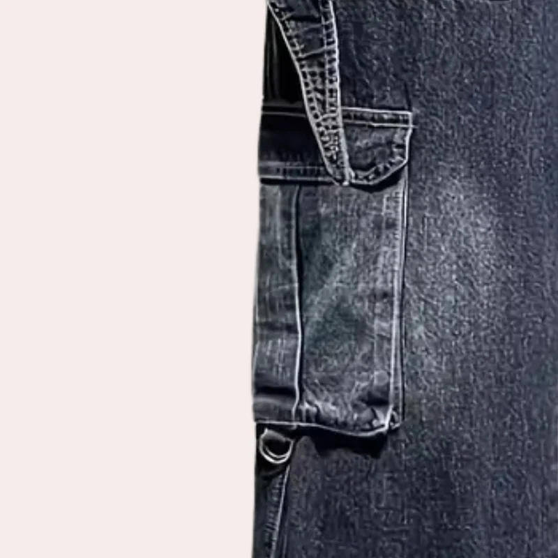 BRENEON - Pantalons en Jean Droits à Poches Pratiques pour Hommes