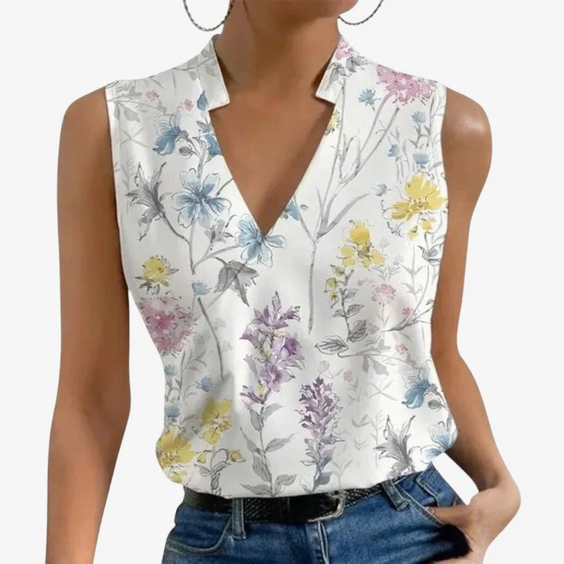 Débardeur Femme Chic à Col V Croisé