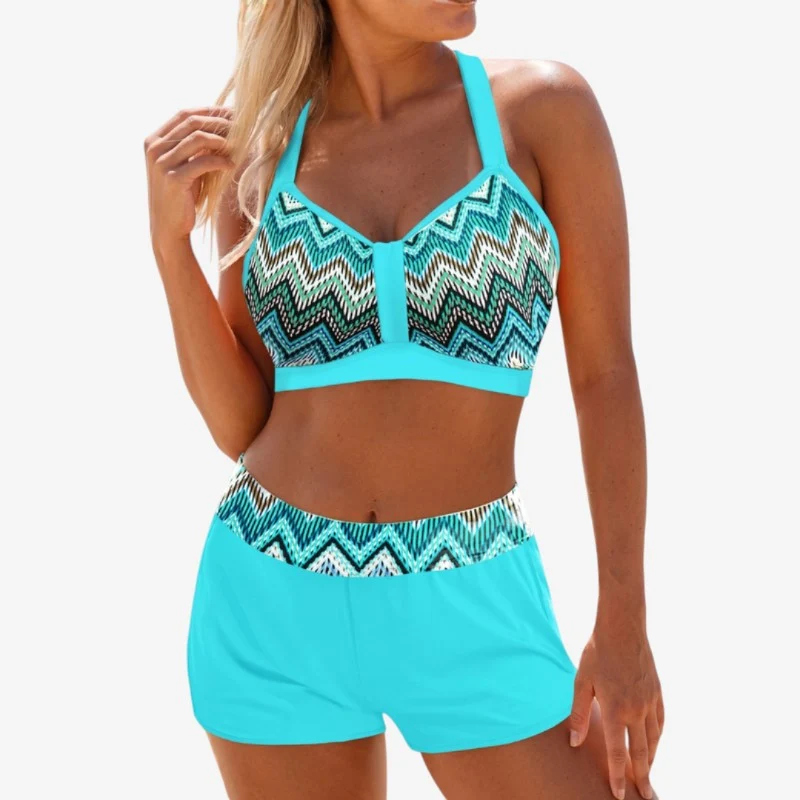 Maillot de Bain Femme Sportif à Motifs