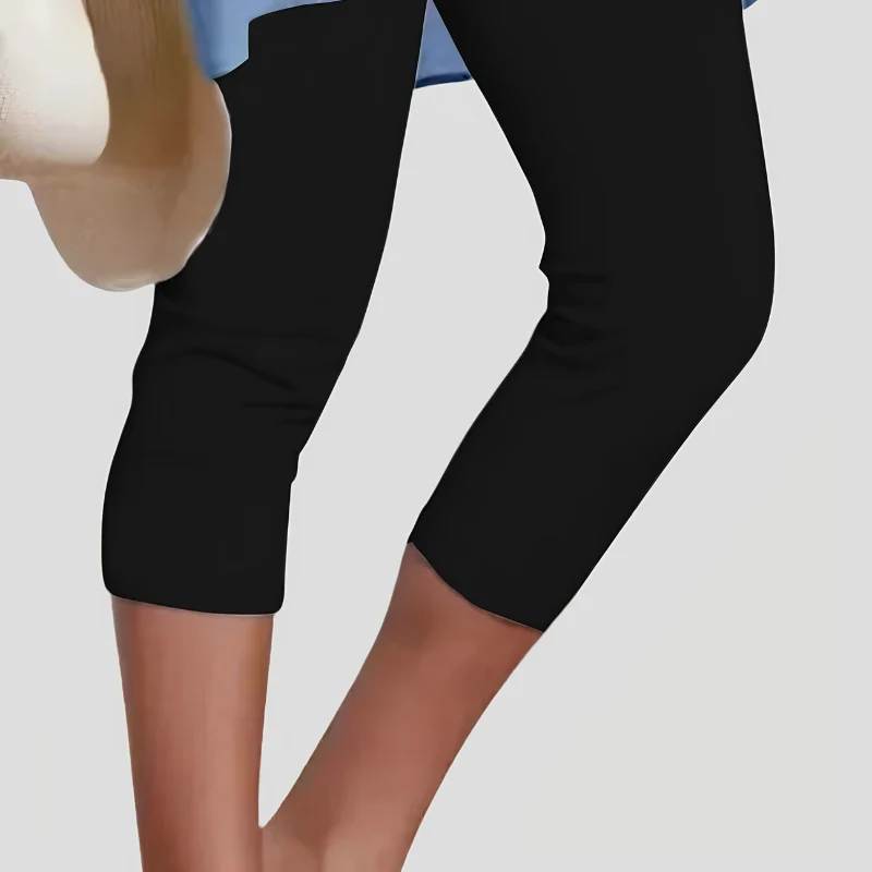 Legging capri femme taille haute