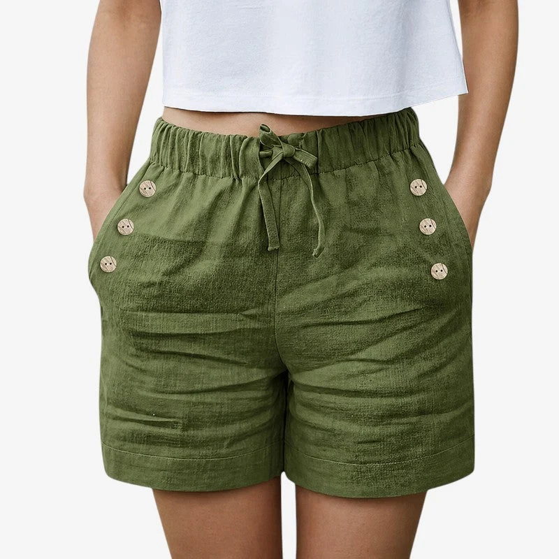 Short décontracté femme à cordon de serrage