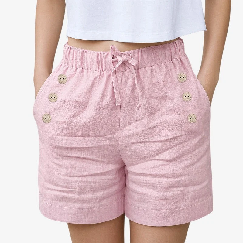 Short décontracté femme à cordon de serrage