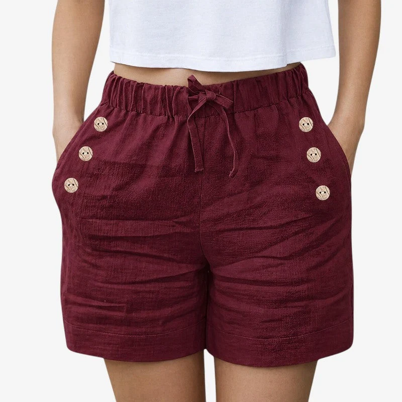 Short décontracté femme à cordon de serrage