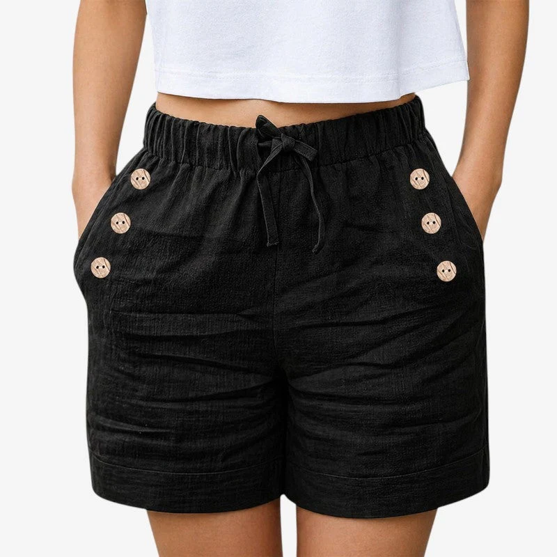 Short décontracté femme à cordon de serrage