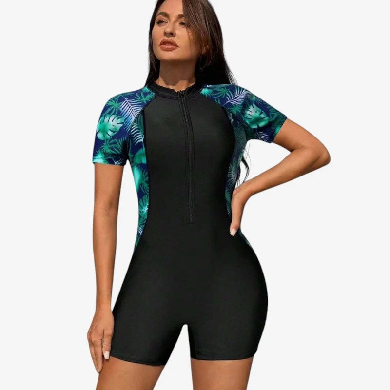 Maillot de bain une pièce femme à fermeture zippée