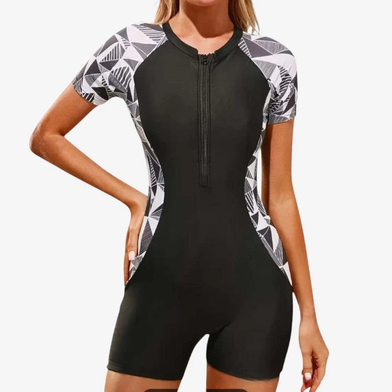 Maillot de bain une pièce femme à fermeture zippée