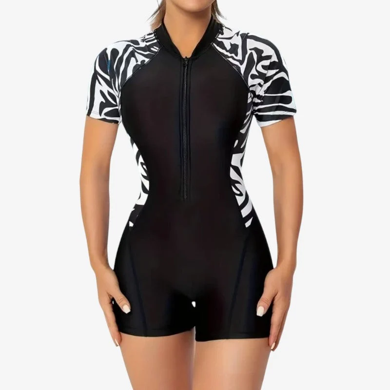 Maillot de bain une pièce femme à fermeture zippée