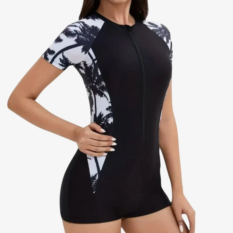 Maillot de bain une pièce femme à fermeture zippée