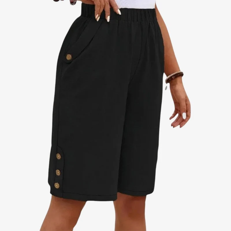 Short Bermuda femme à taille élastique
