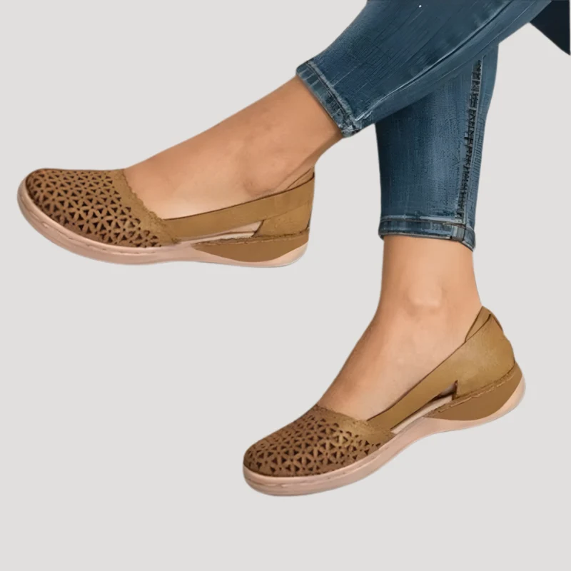 Sandales plates à enfiler pour femme
