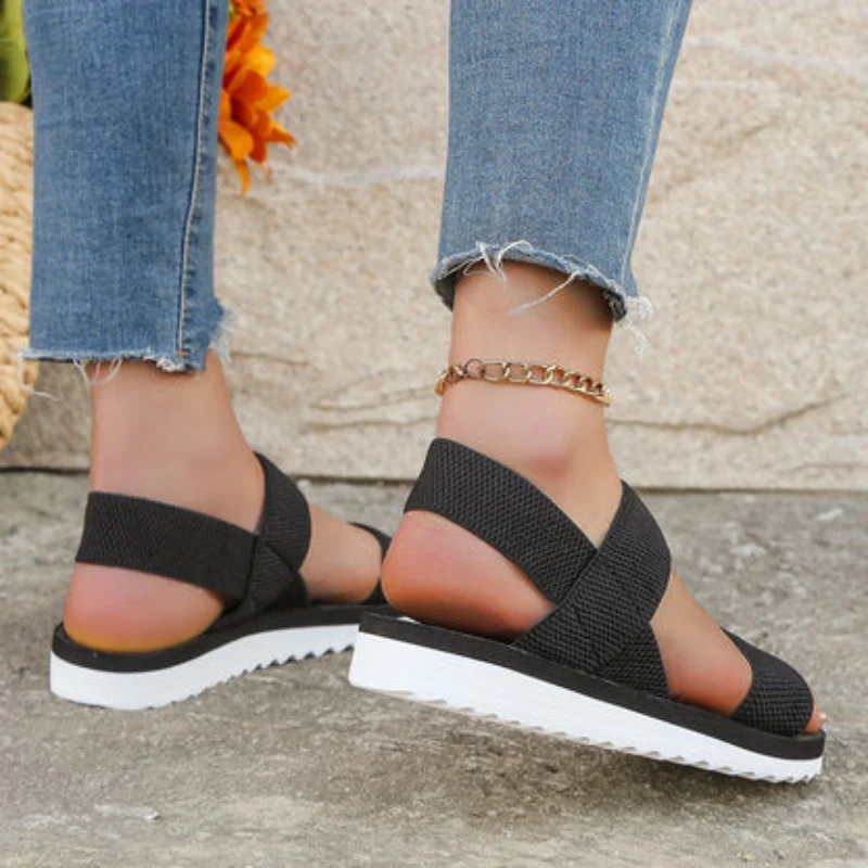 Sandales slingback en maille respirante pour femme