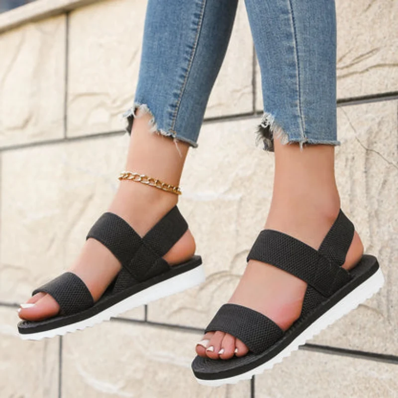 Sandales slingback en maille respirante pour femme