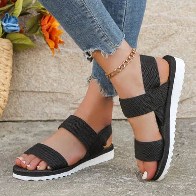 Sandales slingback en maille respirante pour femme