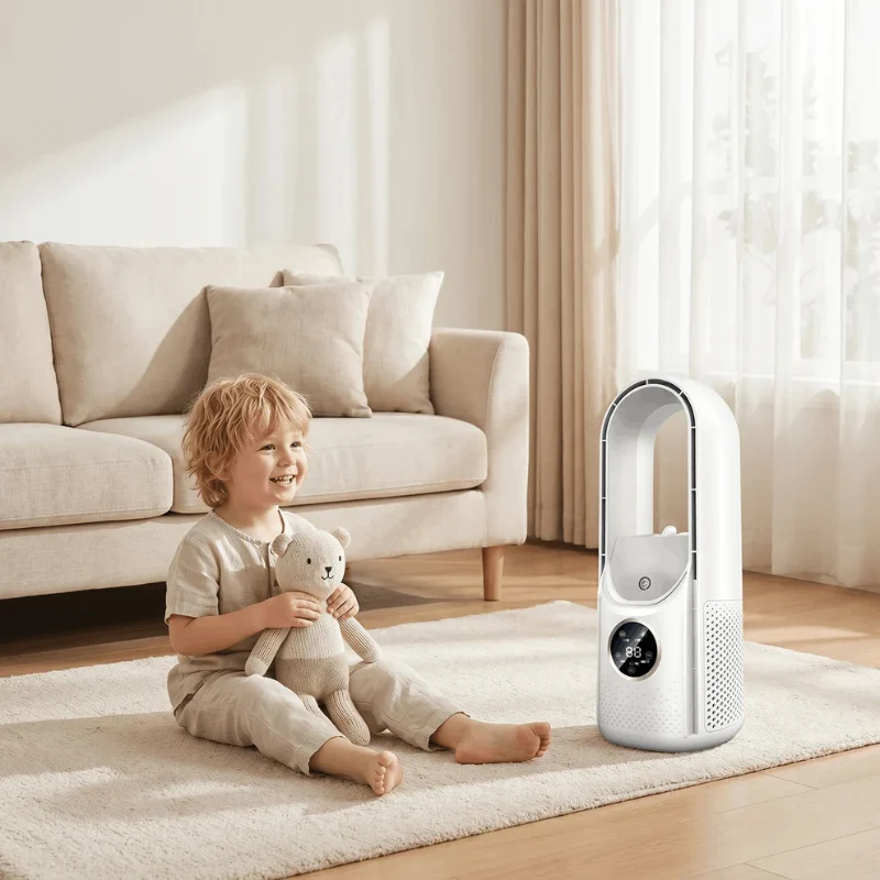 Ventilateur sans pale 2-en-1 avec affichage LED