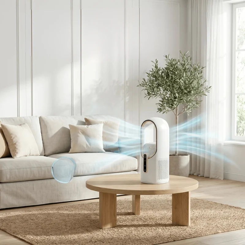 Ventilateur sans pale 2-en-1 avec affichage LED