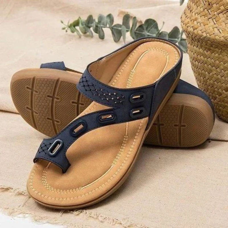 Sandales plateforme à enfiler pour femme avec anneau d’orteil