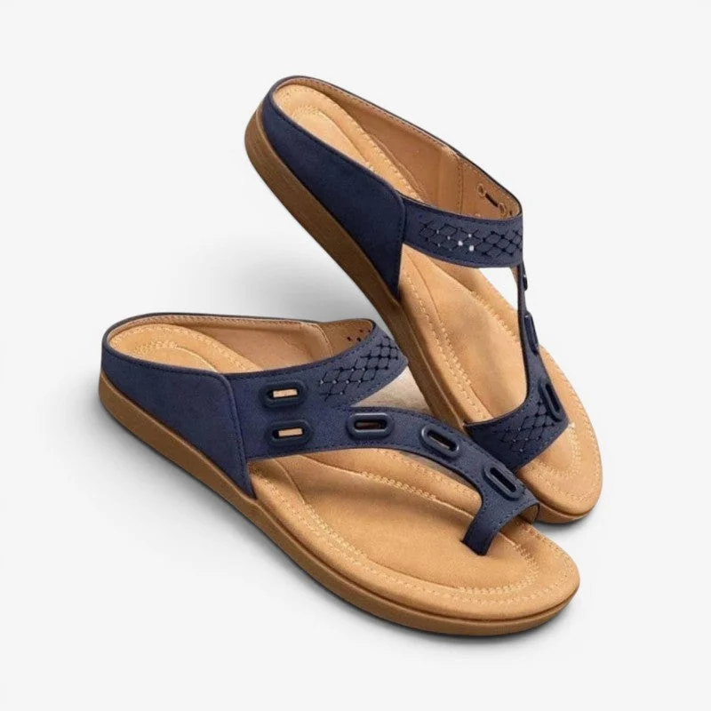 Sandales plateforme à enfiler pour femme avec anneau d’orteil
