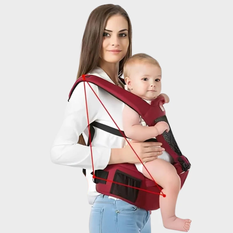 Porte-bébé avec bretelles réglables