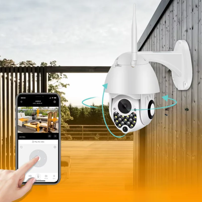 Caméra de sécurité extérieure WiFi sans fil