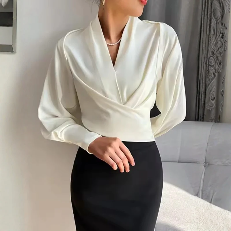 Chemisier femme à col V