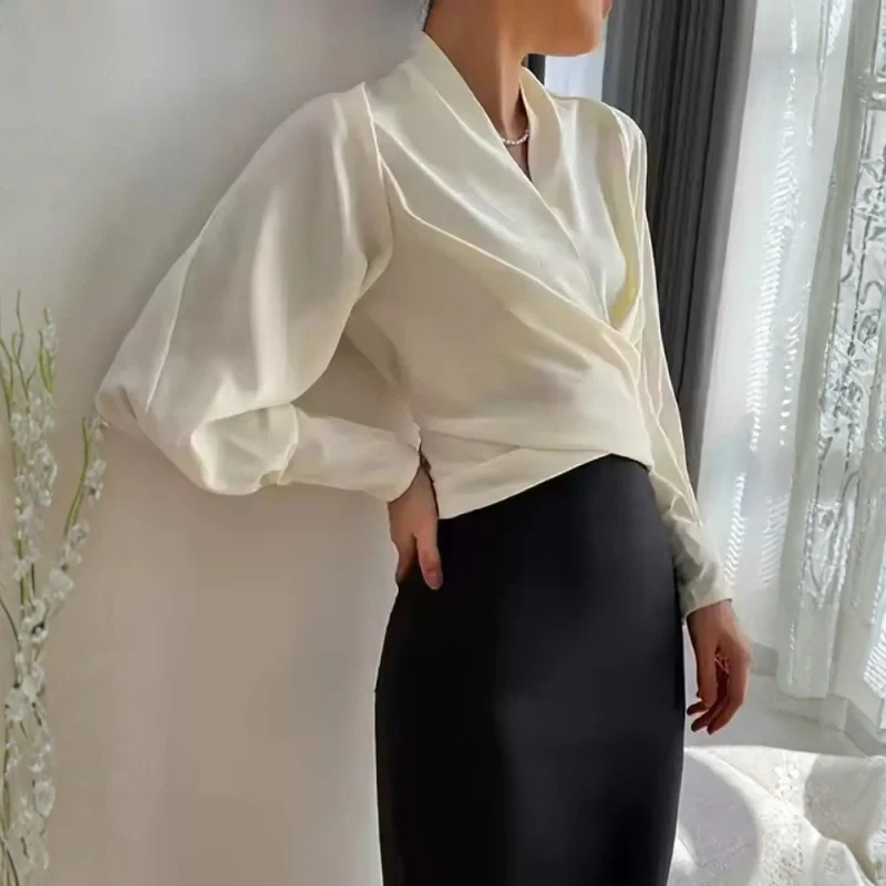 Chemisier femme à col V