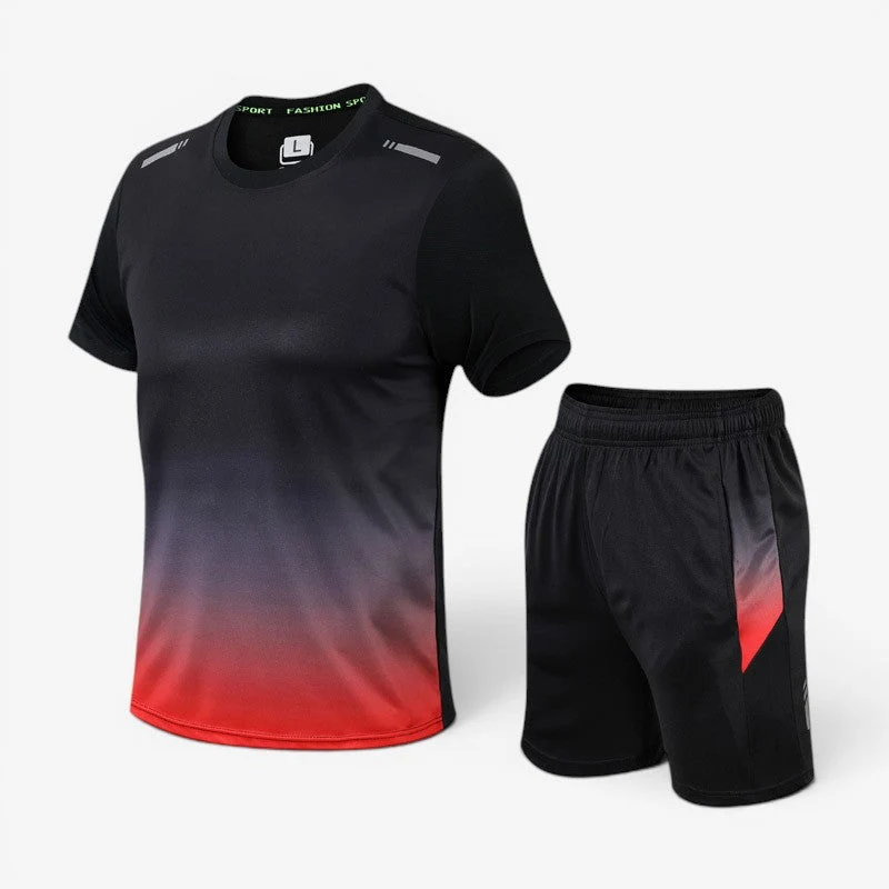 Ensemble de sport 2 pièces pour homme avec t-shirt et short
