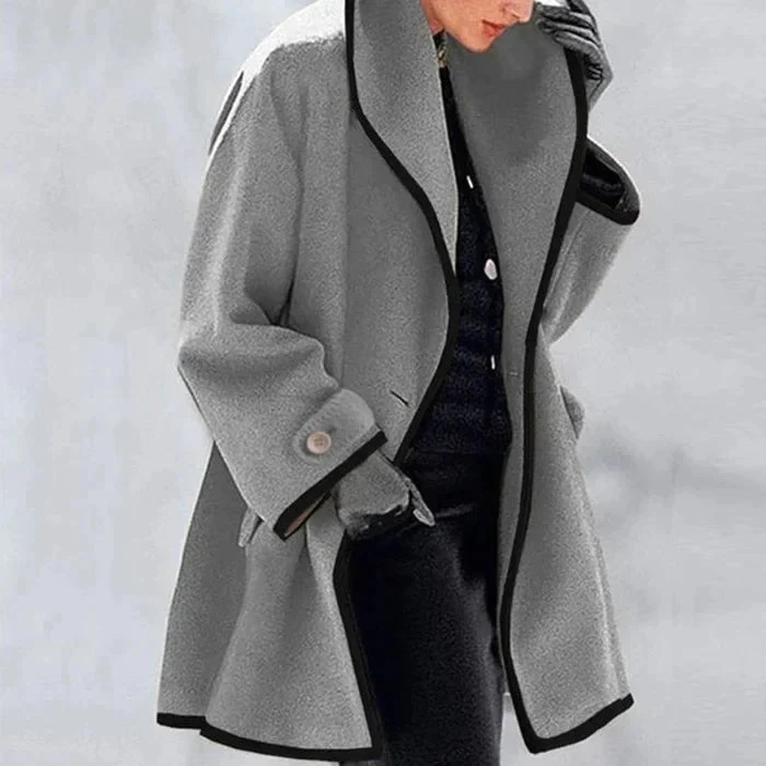 Manteau classique en mélange de laine pour l'automne et l'hiver