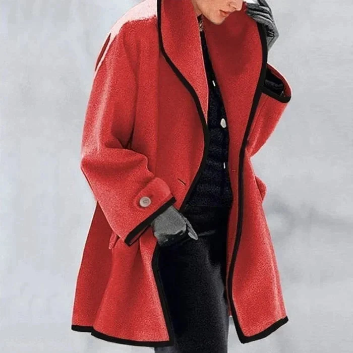 Manteau classique en mélange de laine pour l'automne et l'hiver