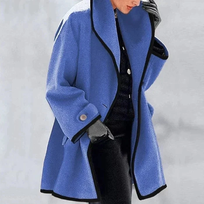 Manteau classique en mélange de laine pour l'automne et l'hiver