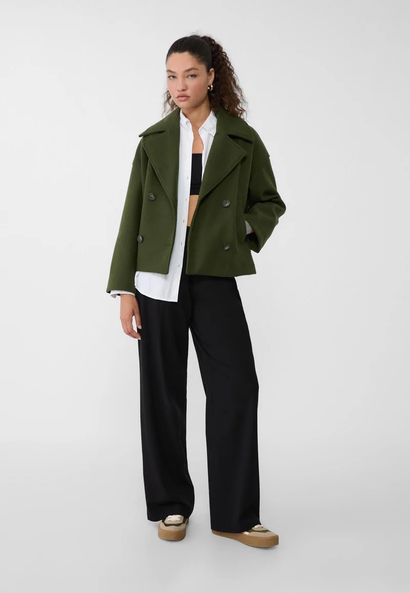 Manteau court classique intemporel pour femmes