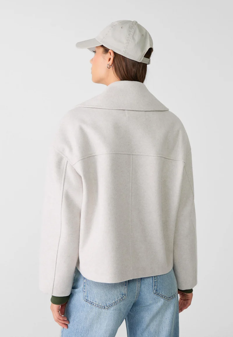 Manteau court classique intemporel pour femmes