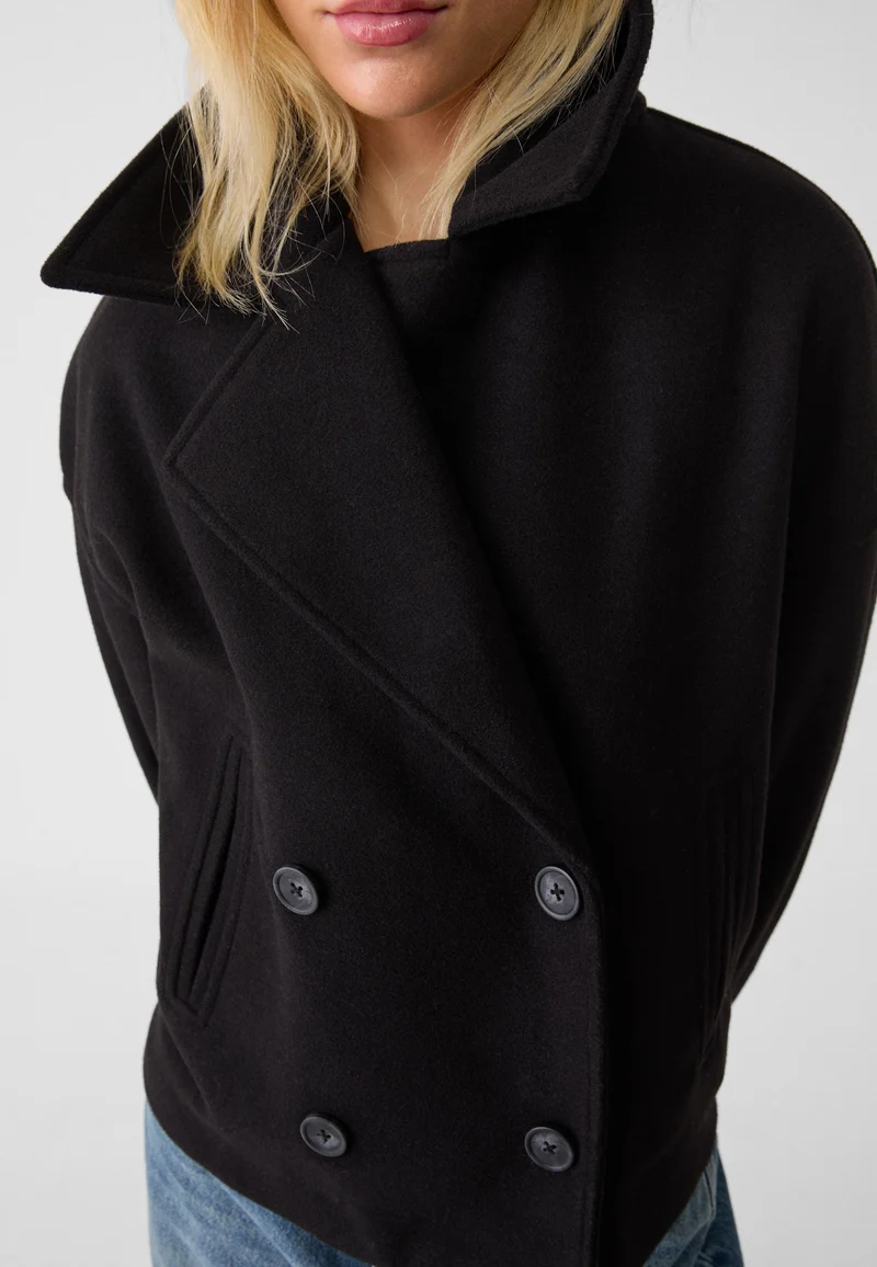 Manteau court classique intemporel pour femmes