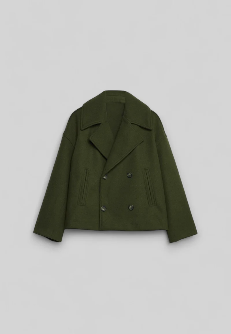 Manteau court classique intemporel pour femmes