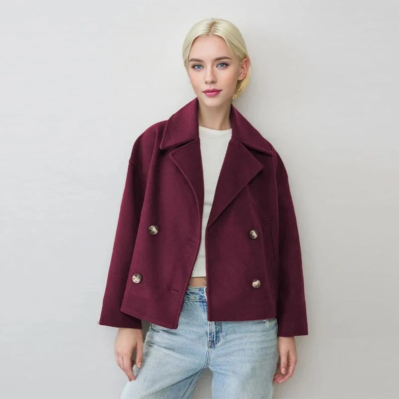 Veste courte chic à double boutonnage