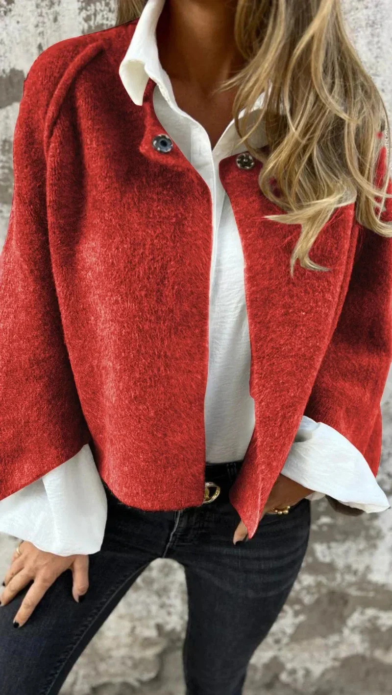 Manteau Chic en Mélange de Laine Ajusté