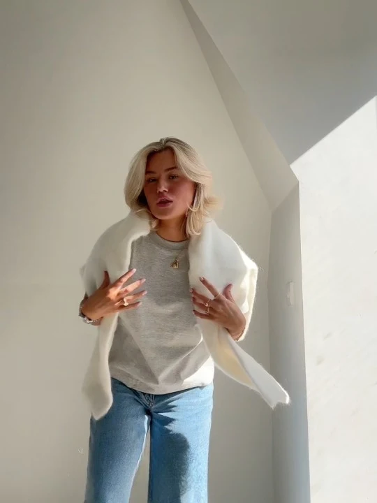 Pull en maille Mohair doux et confortable